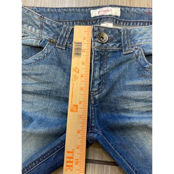 y2k grunge streetwear rodeo western cowgirl country Candies bootcut  jeans sz 7 - Picture 4 of 12
